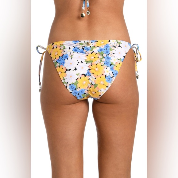 Sunshine 79 Daisy Daze Halter Triangle Top & Side Tie Hipster Bottom - Picture 4 of 8